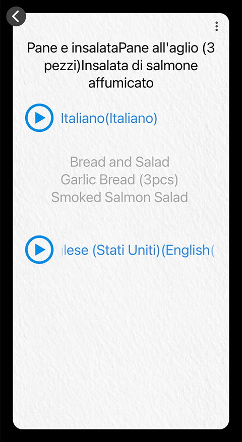 Image translation pop-up screen