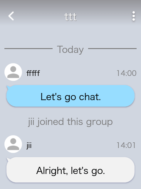 グループチャット画面