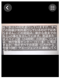 Translation result confirmation screen